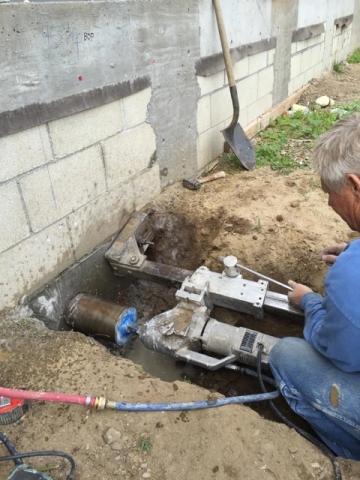 Drainage hole drilling
